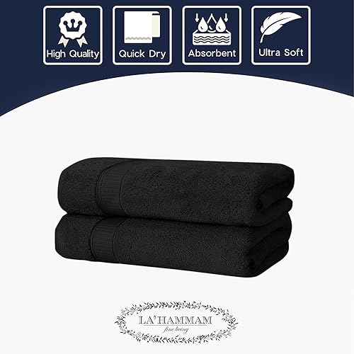 Miniatura 2 de LA' HAM MAM FINE LIVING Toallas turcas de algodón turco de lujo, de fácil cuidado, extrasuaves y absorbentes, calidad de hotel y spa, toallas turcas