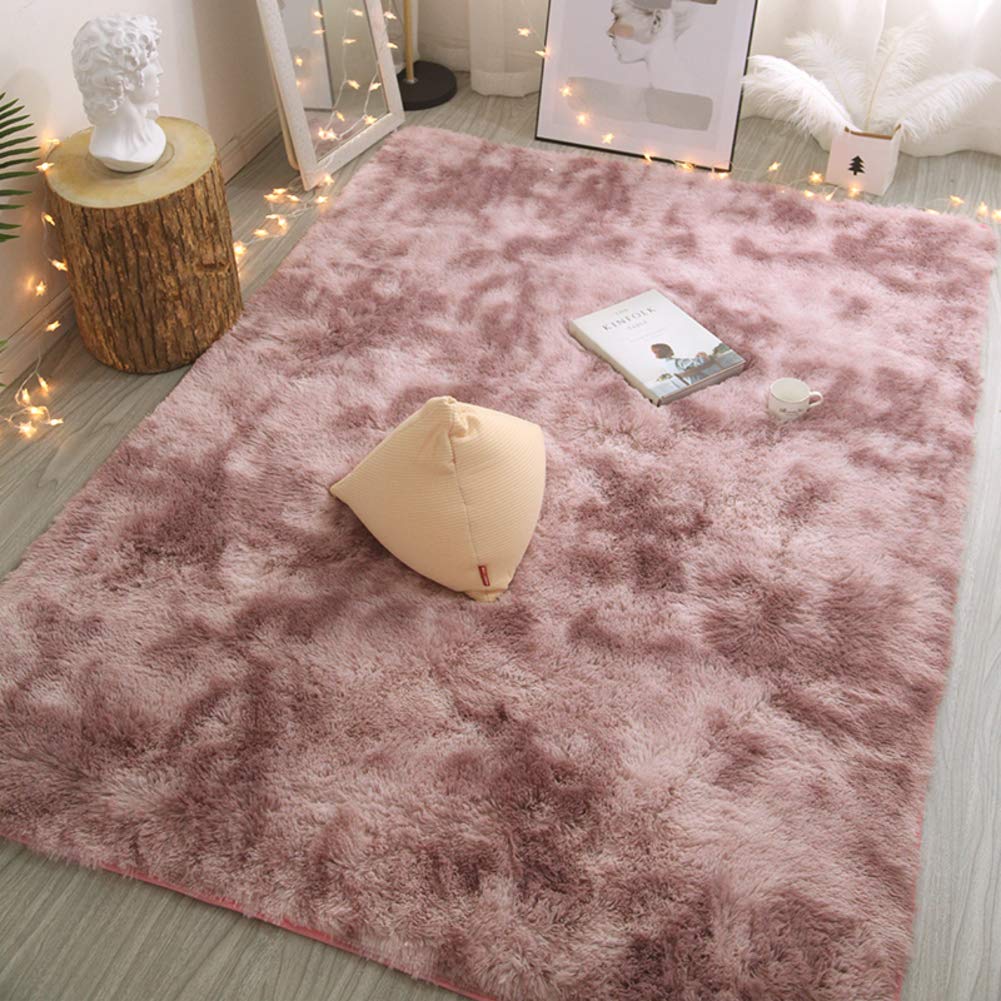 Tapis fausse peau de mouton luxe à poils longs et denses pour chambre