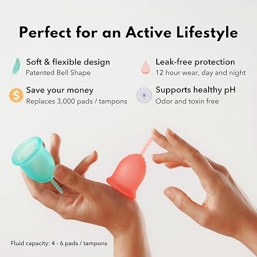 Miniatura 10 de Lena Copa menstrualFDA RegisteredPequeñasNormal FlujoRosaUn Mejor período, LENACUP02, L, Rosado, 1