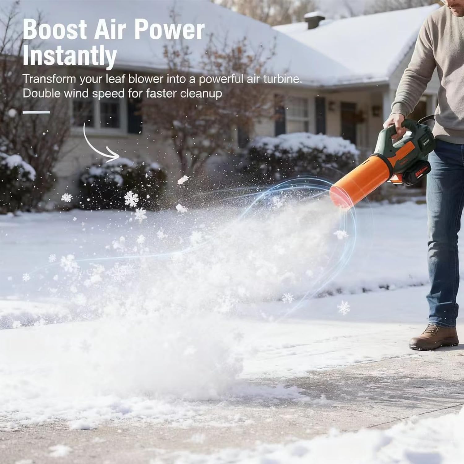 Leaf Blower Air Booster,Universal Leaf Blower Nozzle Attachment – Cordless Air Booster for 2-4 Inch Blower Tubes, Effortless Installation Airflow Accelerator for Yard Cleanup - Image 5