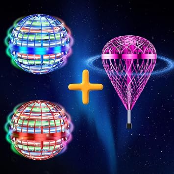 Tikduck 1 Blue and 1 Pack Red Flying Orb Ball, 1 Pack Purple Flying Bouncing Ball Toy, 2025 Cool Stuff Christmas Birthday Toy Gift, for Kids Age 6 7 8 9 10