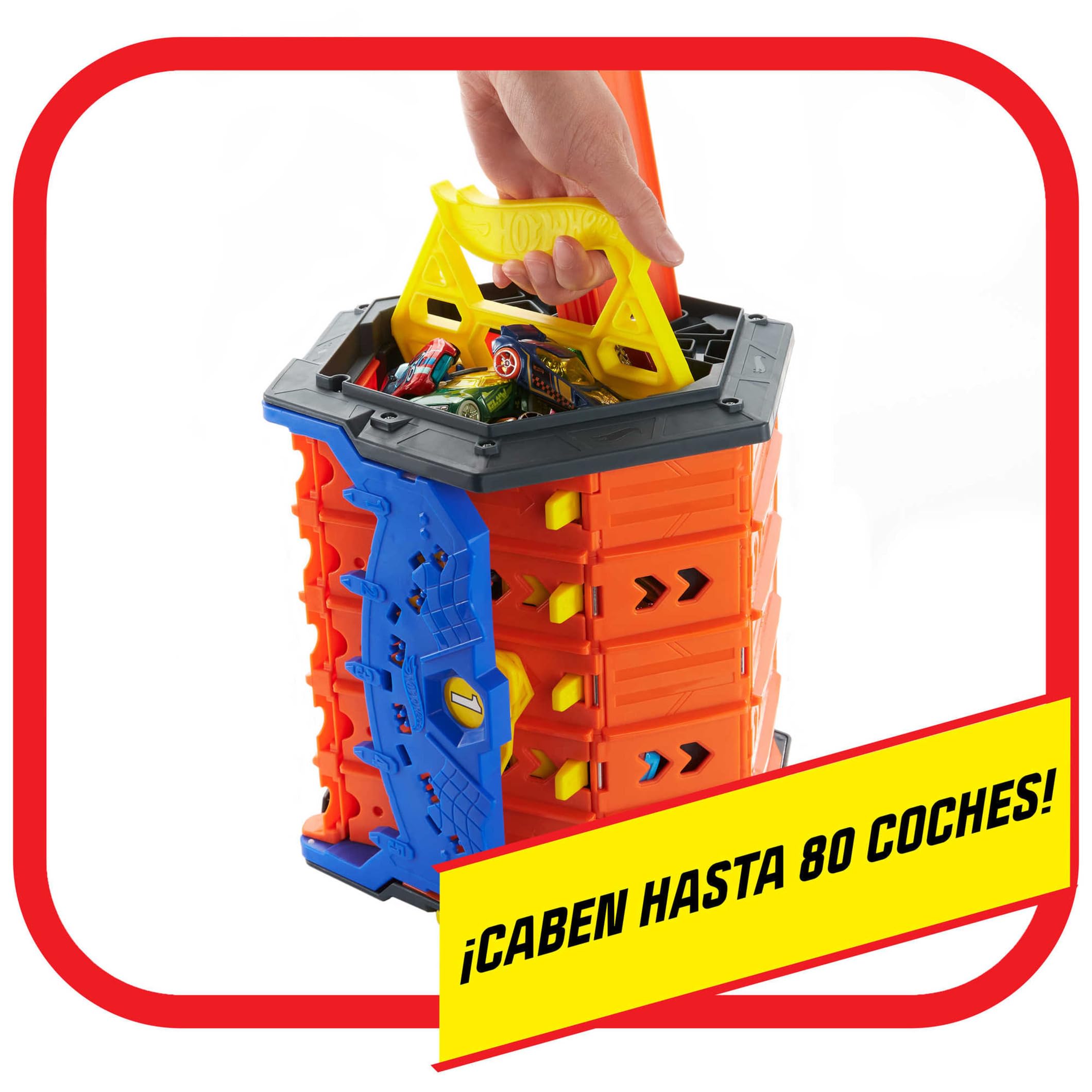 Hot Wheels Action Pista para coches de juguete portátil, incluye 1 vehículo (Mattel HGK41)