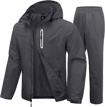 Men Women Rain Suits Waterproof Lightweight Golf Rain Gear Jacket and Pants