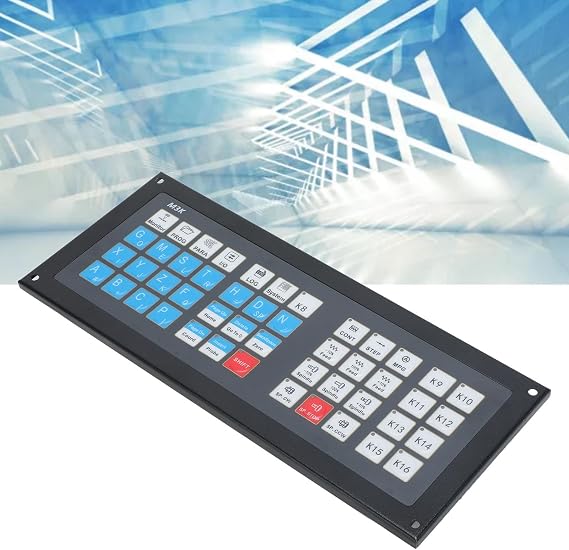 CNC Controller Expansion Keyboard Panel, CNC Controller System, Aluminum Alloy CNC Control Panel with Cable for 3 4 5 Axes, Compatible with DDCS Expert M350 Model, Clear Key