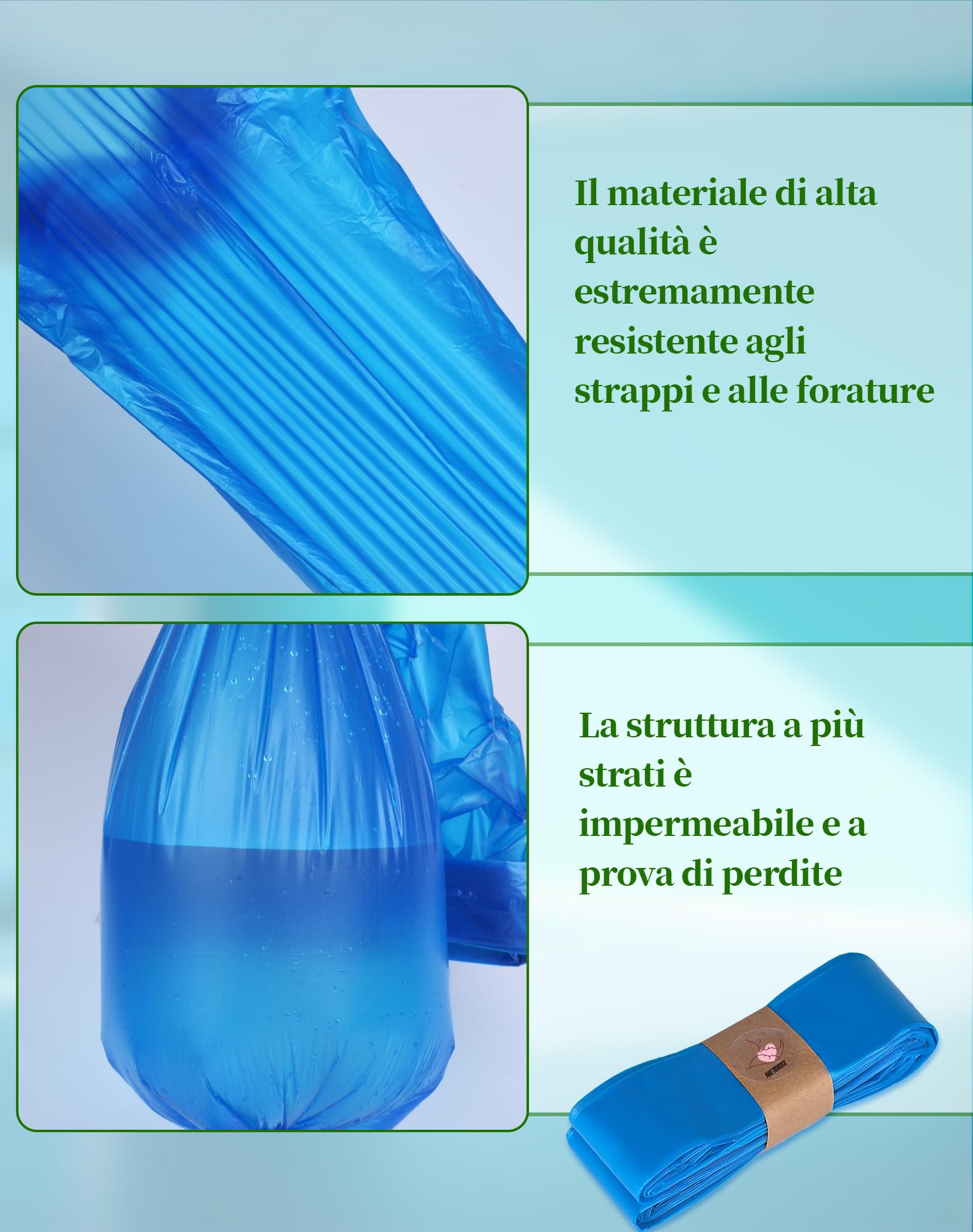 NETONDA 12 Pezzi Ricarica Mangiapannolini Ricariche Buste Mangiapannolini Ricambi Sacchetti Mangiapannolini Sacchi Compatibile con utti i secchielli per pannolini