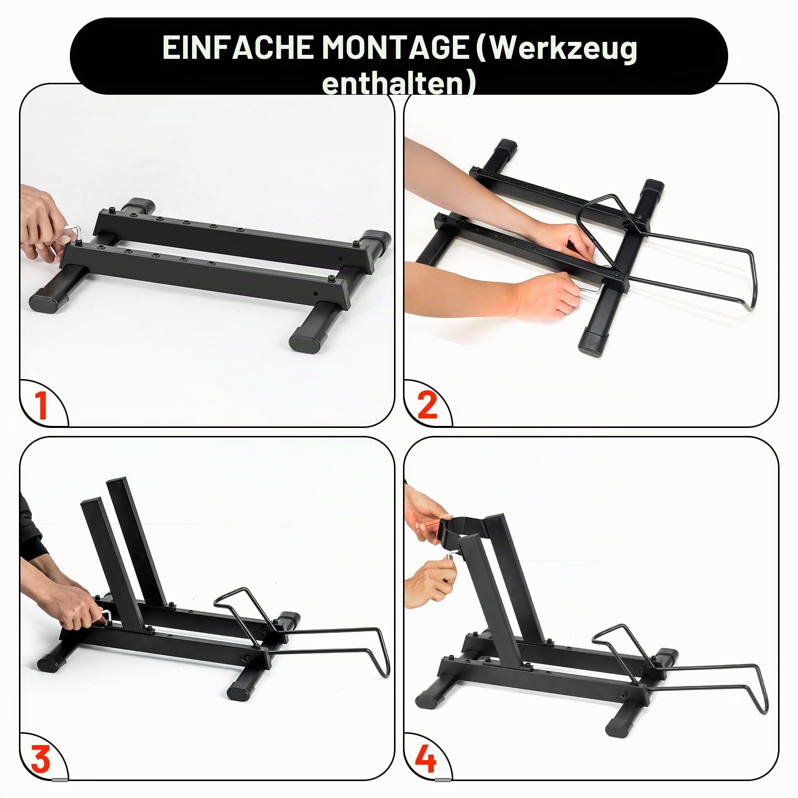 Favoto E-Bike Fahrradständer Rennrad Fahrradhalter – Stabiler Bodenständer für Elektrofahrräder & Fahrräder 20–29 Zoll Max. 38 kg rutschfest & Platzsparend