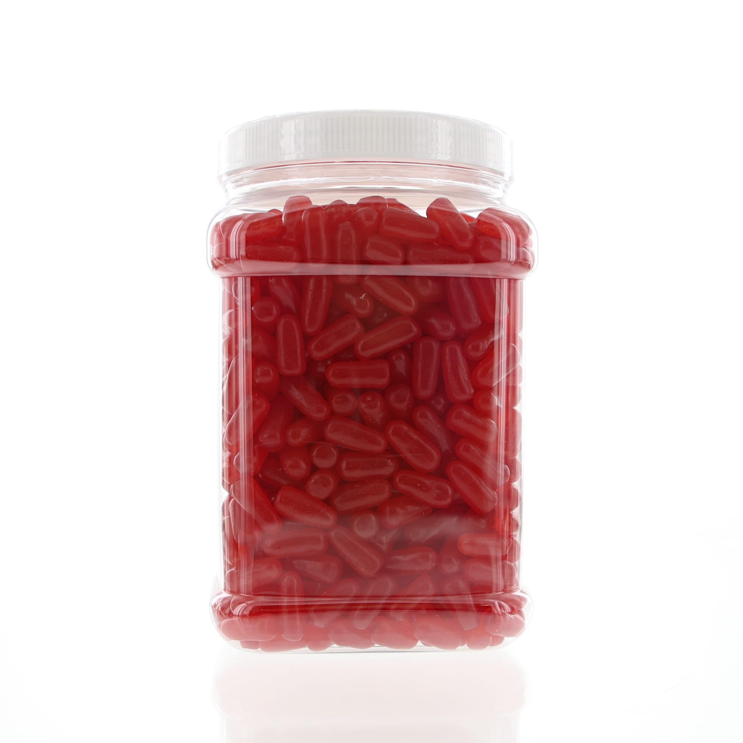 Hot Tamales Bulk 2.5LB - Original Soft Chewy Cinnamon Candy in 48 FL OZ Gift Ready Reusable Square Jar