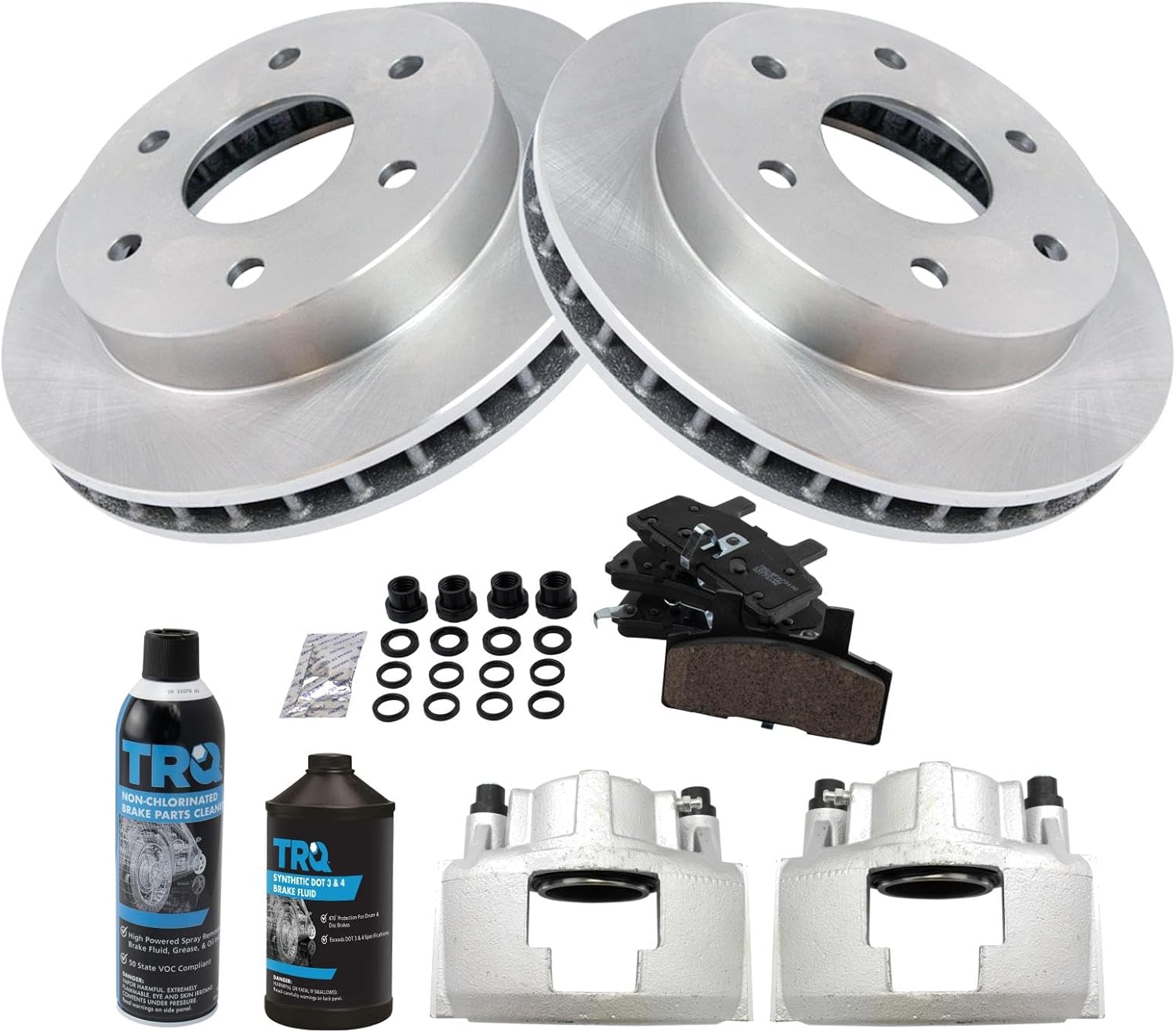 TRQ Front Brake Pad & Rotor Kit Compatible with 99-00 Cadillac 88-00 Chevrolet GMC