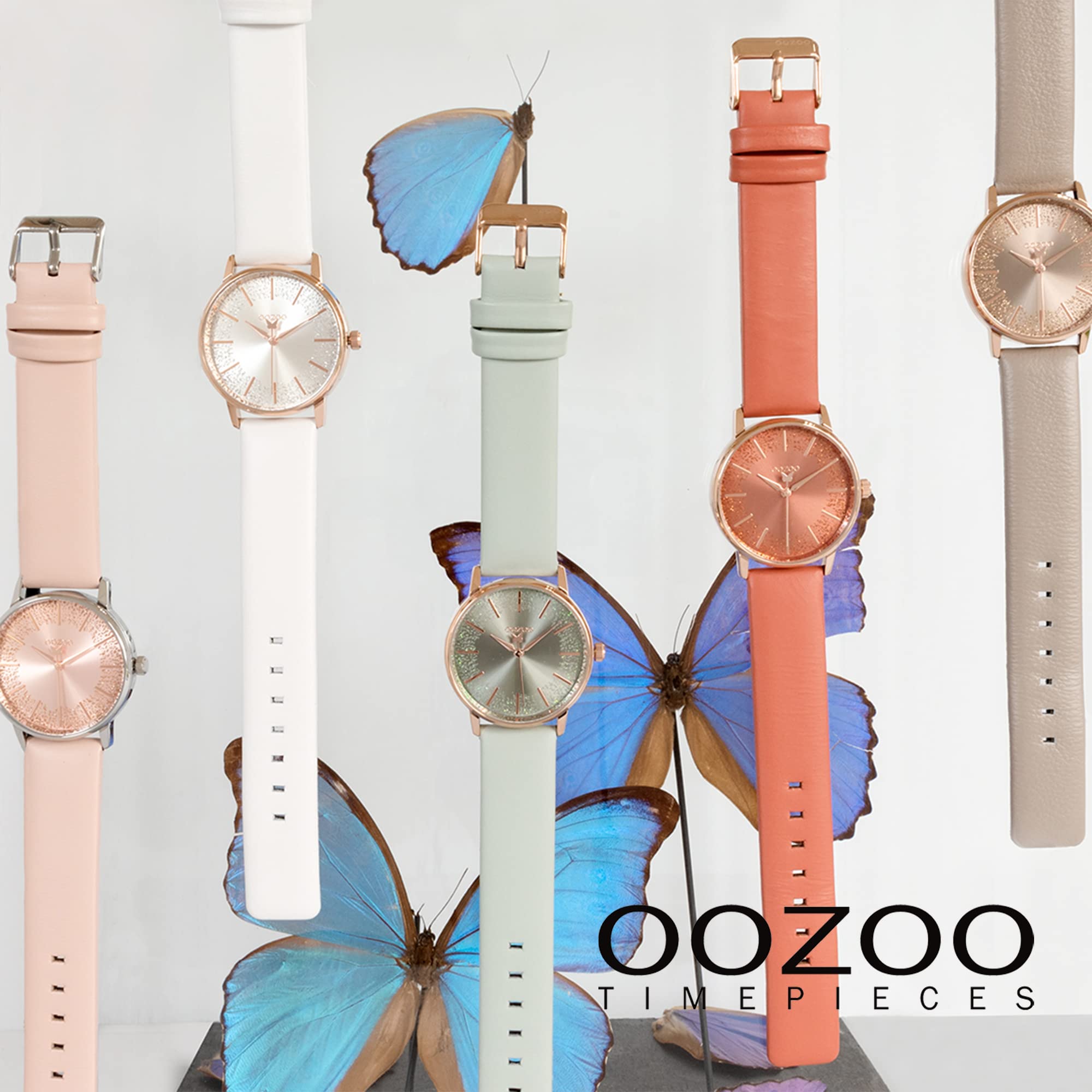 OOZOO Timepieces C10932 - Orologio da polso da donna con cinturino in pelle da 18 mm, di alta qualità per donne, elegante orologio analogico da donna rotondo