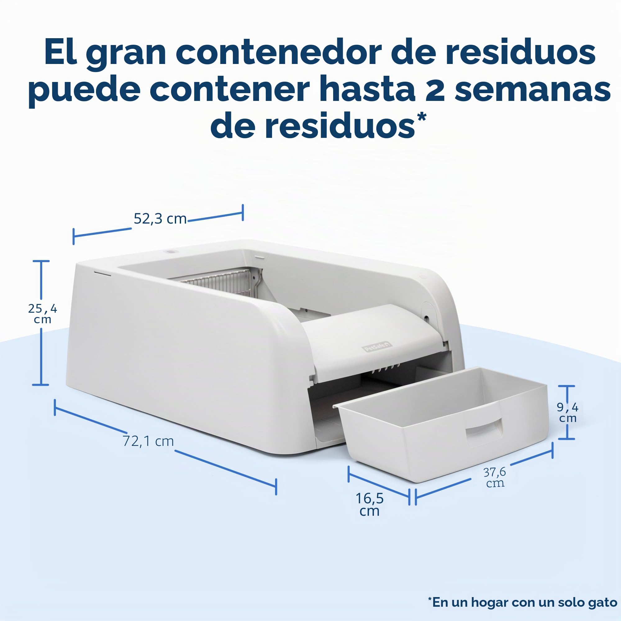 PetSafe ScoopFree - Caja de Arena autolimpiante para Arena aglutinante - Control Superior de olores - Nunca vuelvas a Recoger la Arena - para hogares con Gatos Individuales y múltiples
