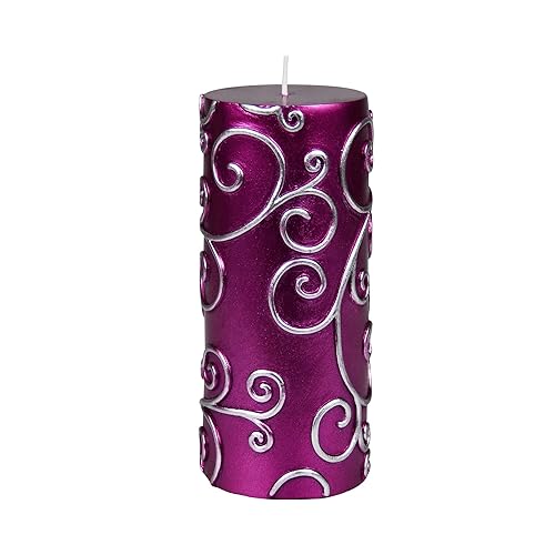 Zest Candle Vela de pilar, 3.0 in x 6.0 in, desplazamiento morado