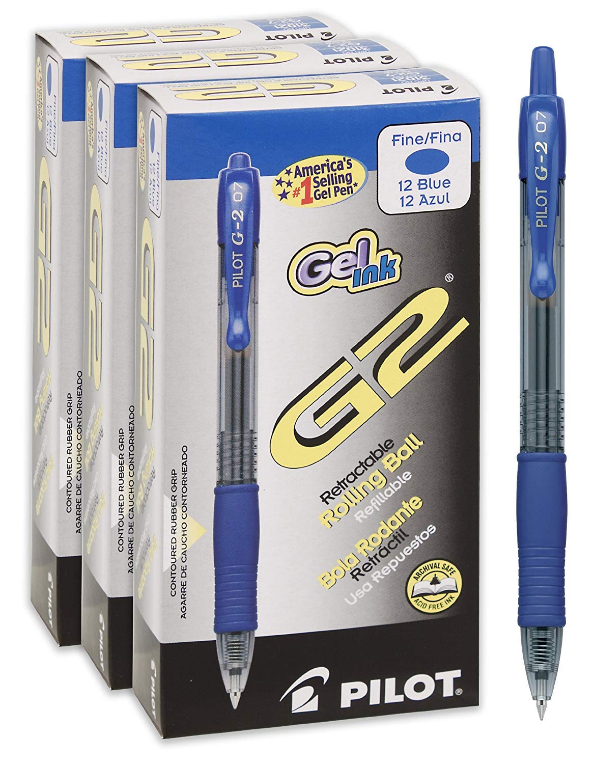 PILOT-Bolígrafo Retráctil G-2 (36 Unidades) (Azul)