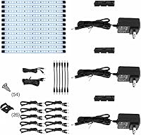 Vista 1 de Inspired LED Luz para debajo de la encimera Pro Series Triple Deluxe+ 12 paneles - Kit de fuente de alimentación 3 - Blanco puro