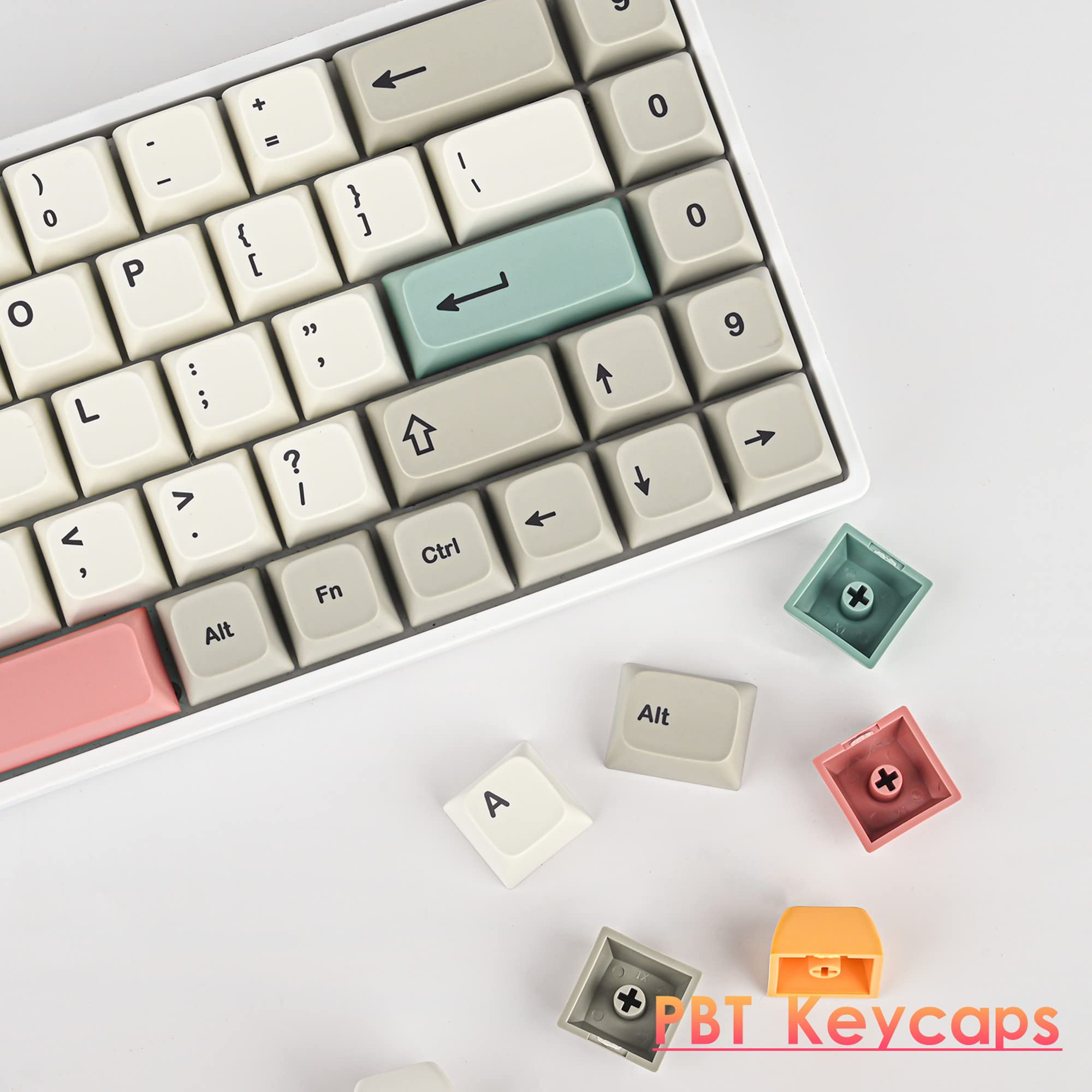 PBT keycaps 60 Percent Dye-Sub XDA 134 Retro keycap Set for Cherry