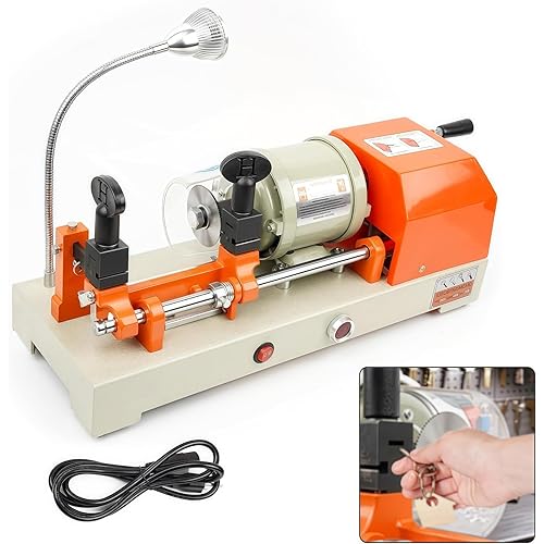 Hardware Cutter Cutting Machine, 110V 150W Cutting Tool Machine, Metal Cutter for Duplication, Ideal for DIY Projects and Hardware Stores, Orange