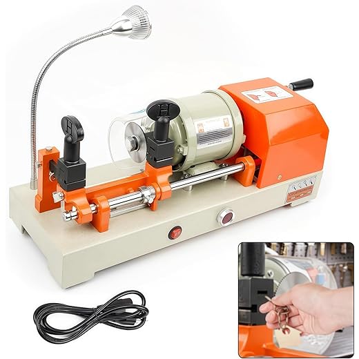 Hardware Cutter Cutting Machine, 110V 150W Cutting Tool Machine, Metal Cutter for Duplication, Ideal for DIY Projects and Hardware Stores, Orange
