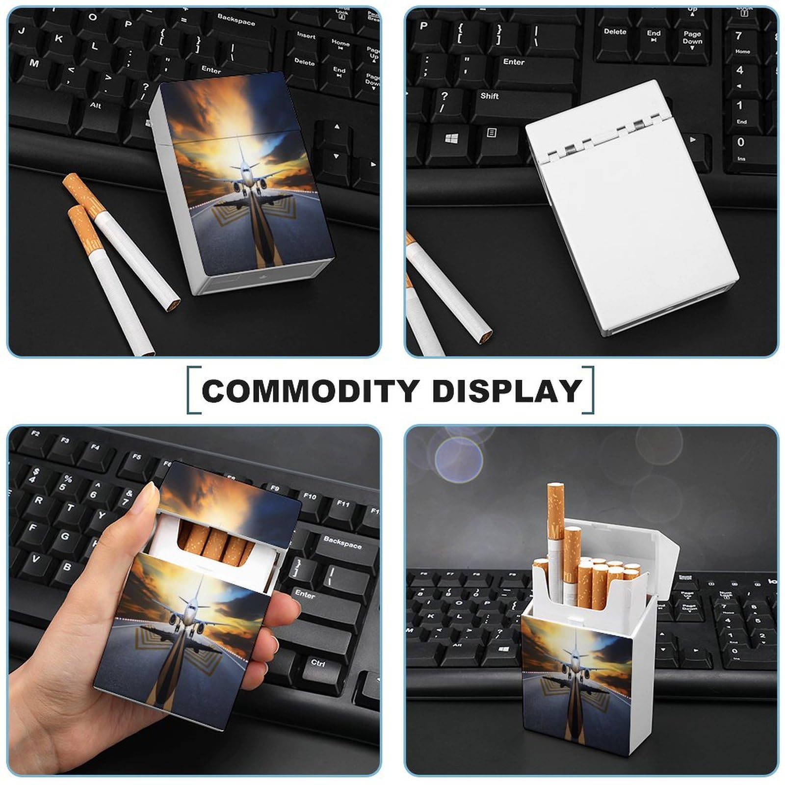 Amazon.com: Durable Plastic Cigarette Case, Backpack Airplane Print Easy  Open/Close Design Compact and Stylish Cigarette Box for Men and Women :  טיפוח הבריאות והבית