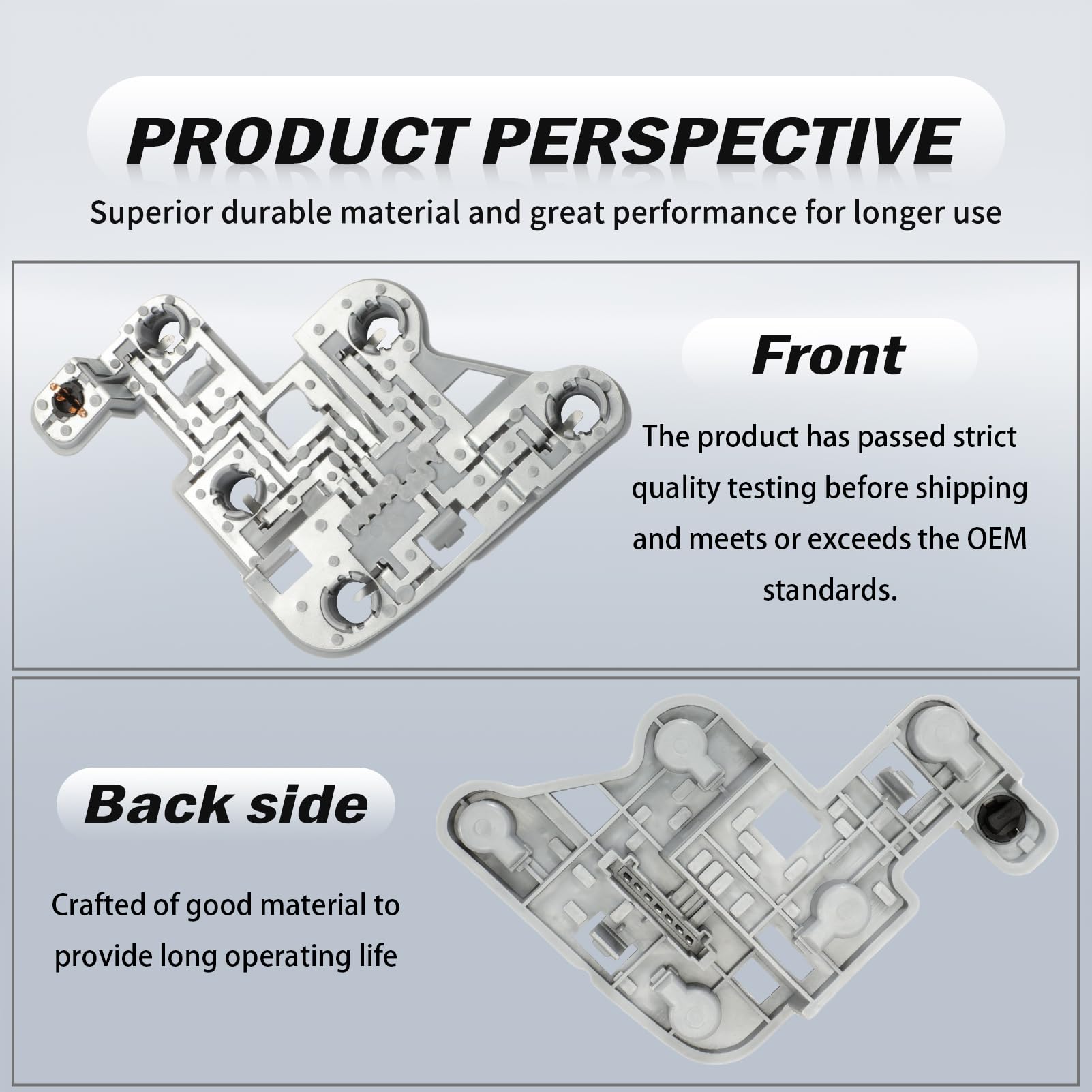 Support de lampe arrière gauche, plaque de circuit de feu arrière gris, support de lampe arrière compatible avec Classe C W204 Berline 2007-2010, 2048201500, 2048201600, 2115450328