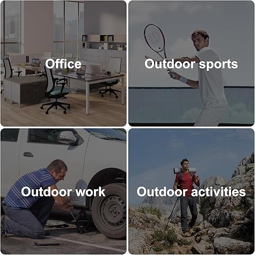 Miniatura 6 de Ventilador de cintura portátil con luz LED SOS, ventilador personal recargable de 22 horas, tiempo de funcionamiento ultra largo, pequeños