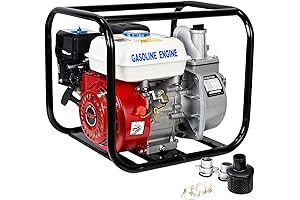 DC HOUSE 2” Gas Powered Water Transfer Pump with 4-Stroke High Flow Rate Engine