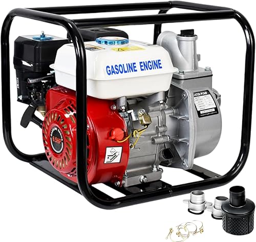 DC HOUSE Bomba de agua semi-basura de 2 pulgadas y 6.5 HP de 4 tiempos, 212cc 4 ciclos 158GPM alto caudal de succión de 26.2 pies de elevación de disponible en Yaxa Peru