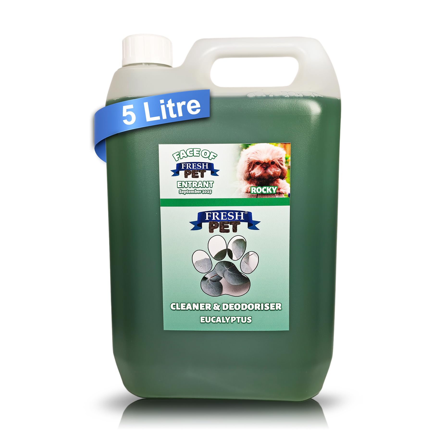 FRESH PET Pet Disinfectant Deodoriser Cleaner Kennels Artificial Grass 5L (Eucalyptus)