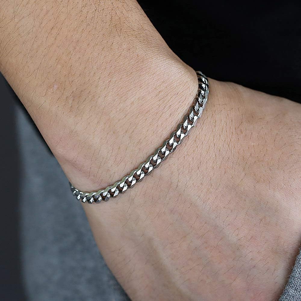 ブレスレット ROMANTINUER SN166 Mini Curb Chain Bracelet s-l1200.jpg