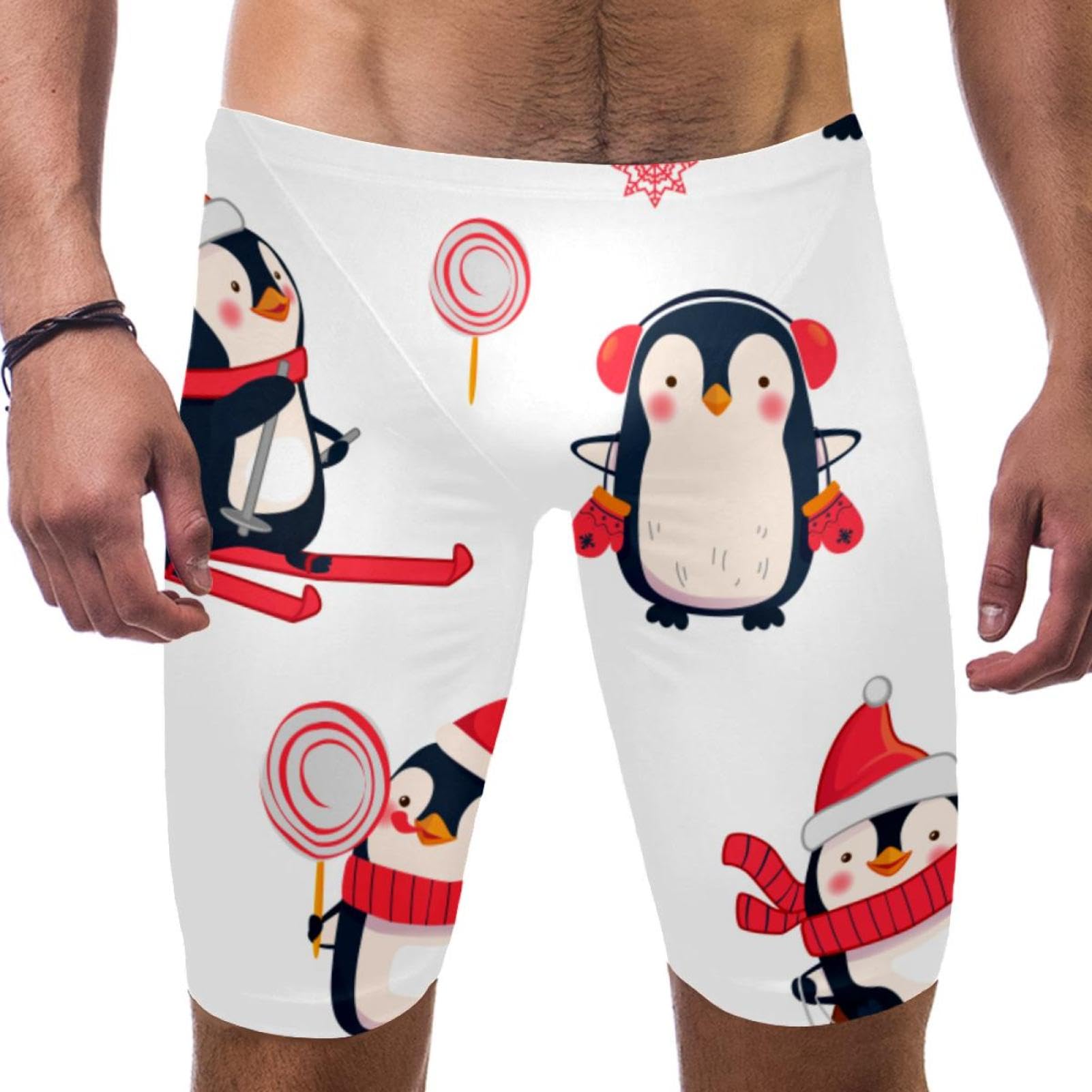 Traje de baño de competición para entrenar en invierno con piernas cuadradas 7