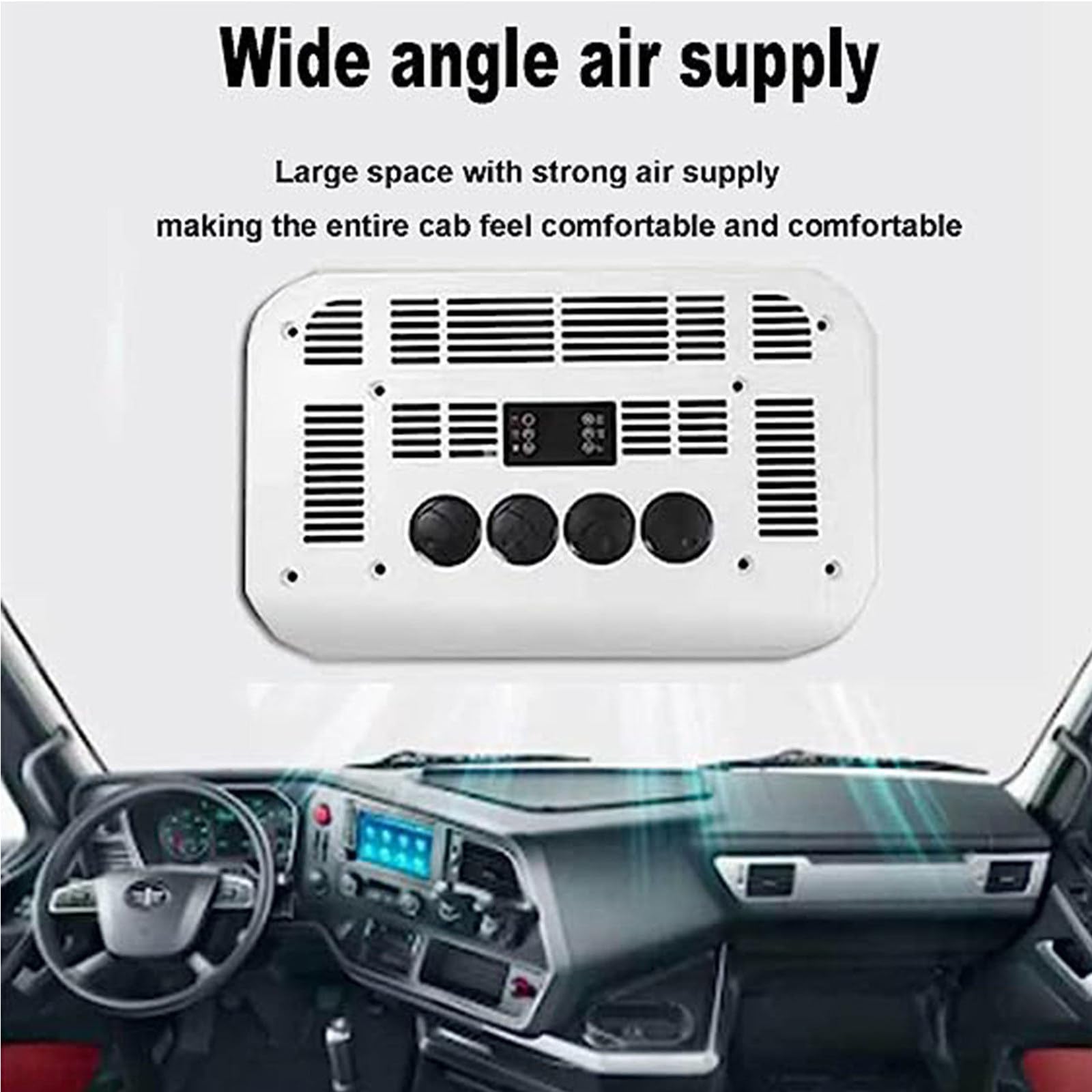 Aire Acondicionado para Vehículos Recreativos,12V 24V CA Silenciosos,Unidad Aire Acondicionado Vehículos Recreativos,Aire Acondicionado Frío,Bajo Ruido Aire Acondicionado Camion,White-24V