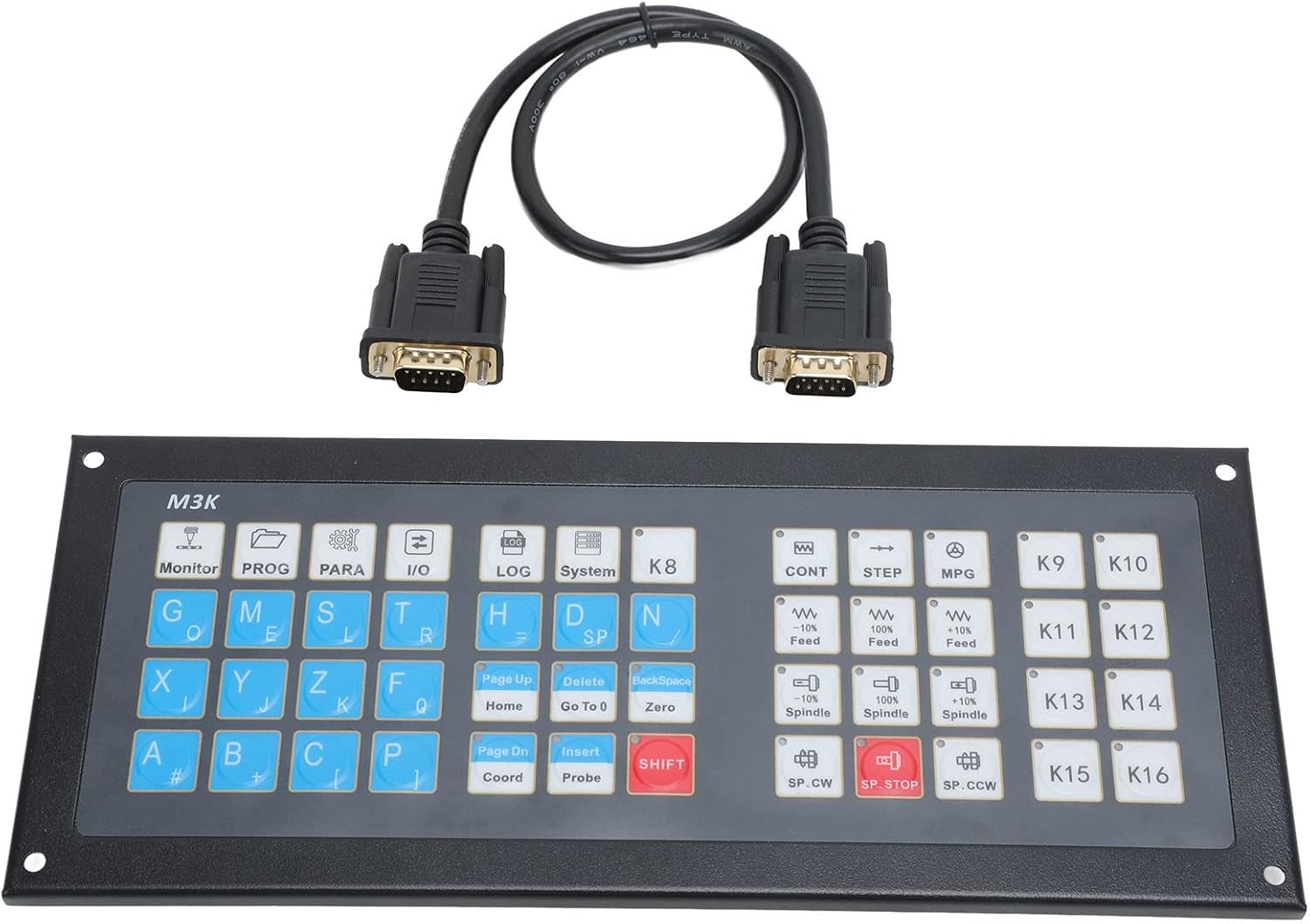 CNCコントローラーシステムキーボード拡張パネル、3/4/5軸CNCデバイス、アルミニウム合金、クリアキーマーキング、DDCSエキス