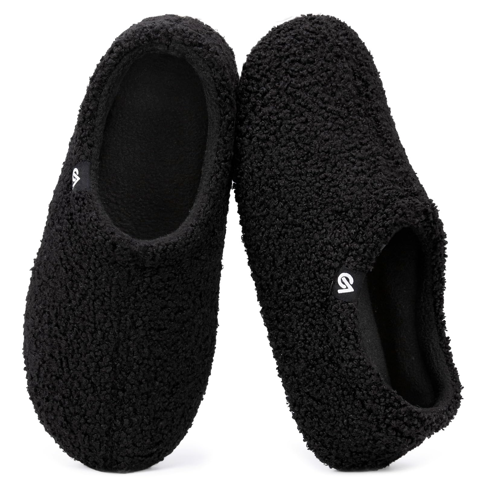 VeraCosyWomen's Fuzzy Slippers Warm Comfy Memory Foam Non-slip House Shoes