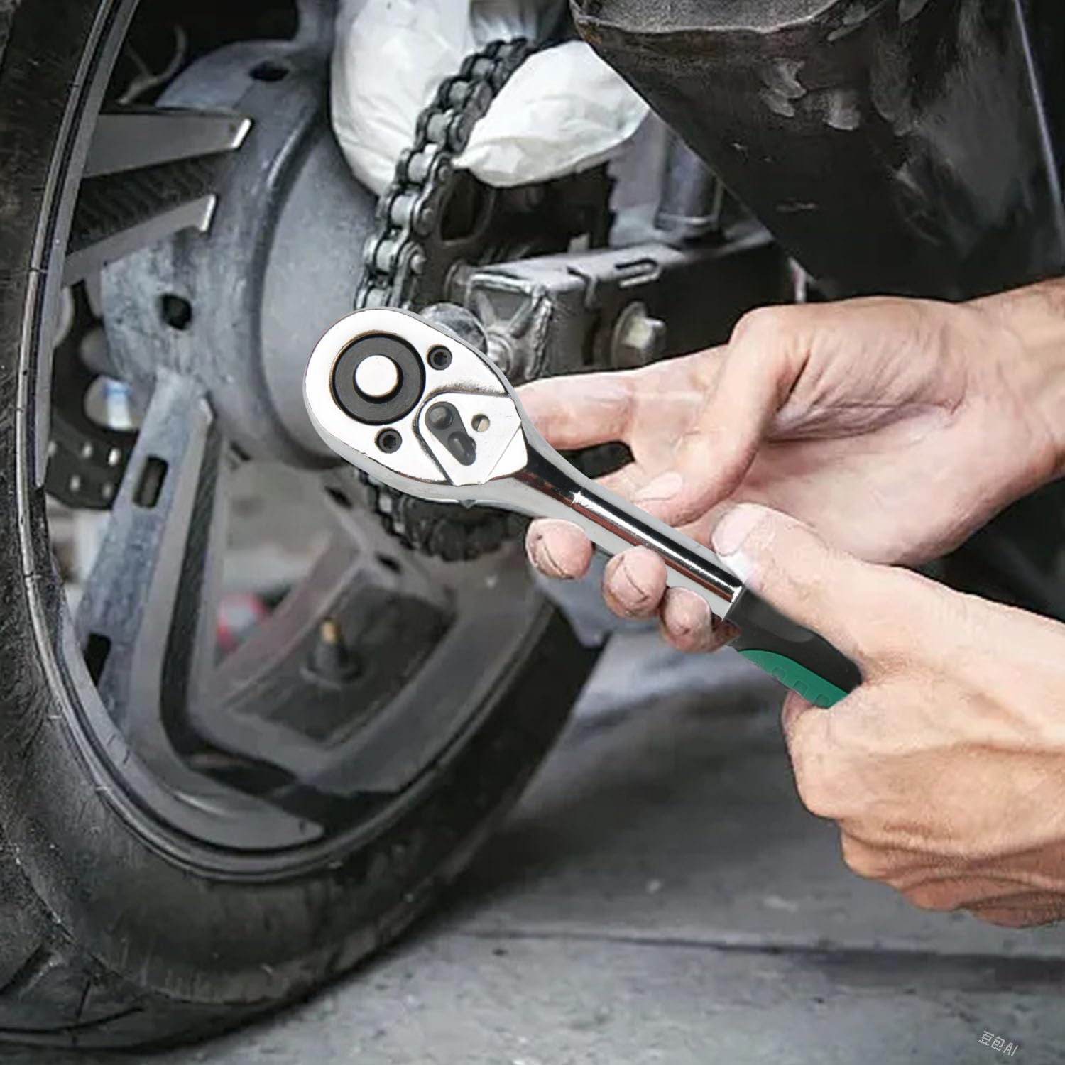 Jeu de 216 douilles à cliquet - Mallette à outils de réparation de voiture avec cliquet à 24 dents - Douilles Cr-V pour réparation de voiture, moto et véhicule - Kit d'outils professionnels