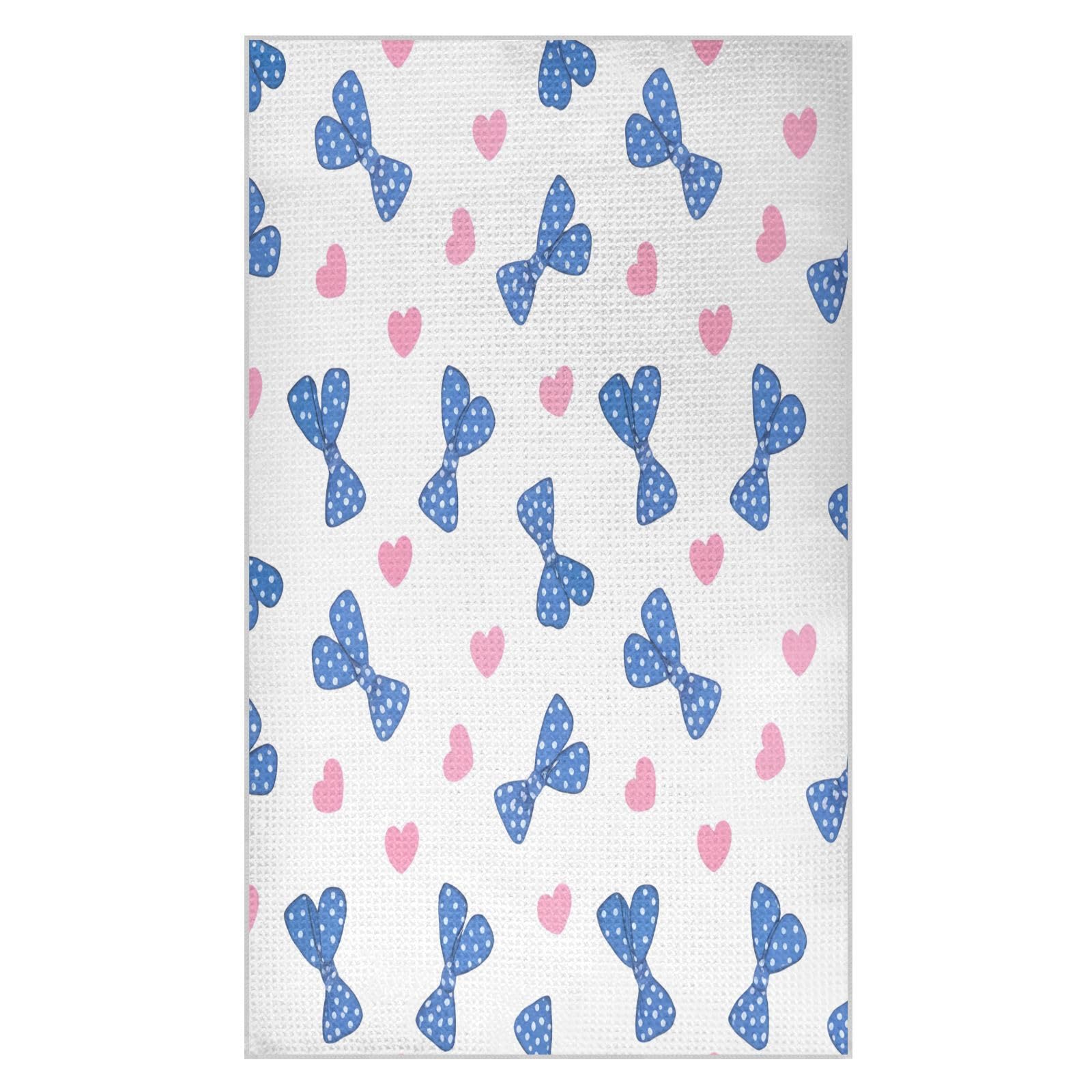 BURSTDDY Bow Kitchen Towels,Absorbent Dish Towels 2 Pack