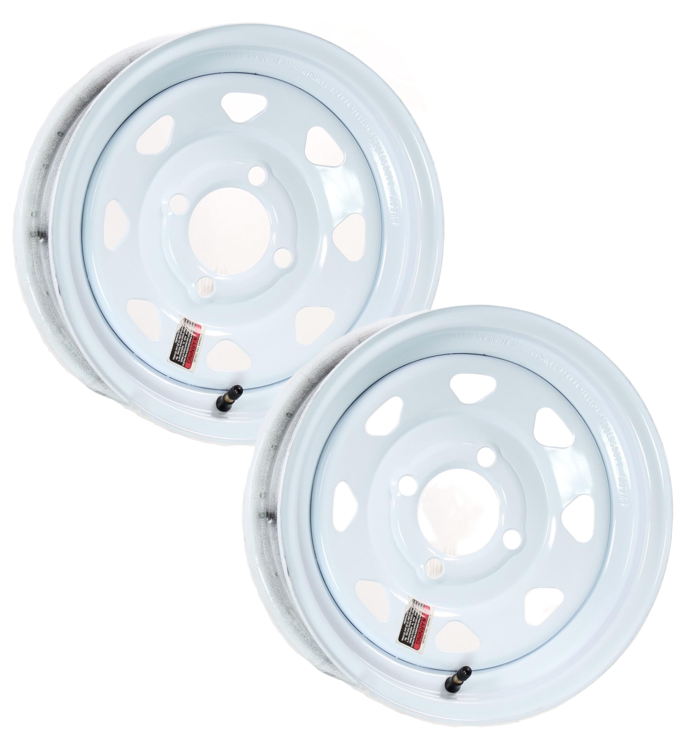 eCustomRim 2-Pack Trailer Wheel White 13x4.5 13 Inch Rim Spoke - wheels | Mubboo