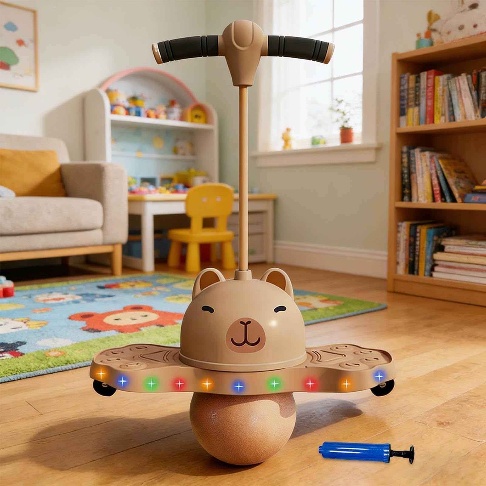 Balance Football per bambini | Giocattolo luminoso per saltare in alto, per bambini, ragazzi, casa, soggiorno, giardino, parco giochi, fitness
