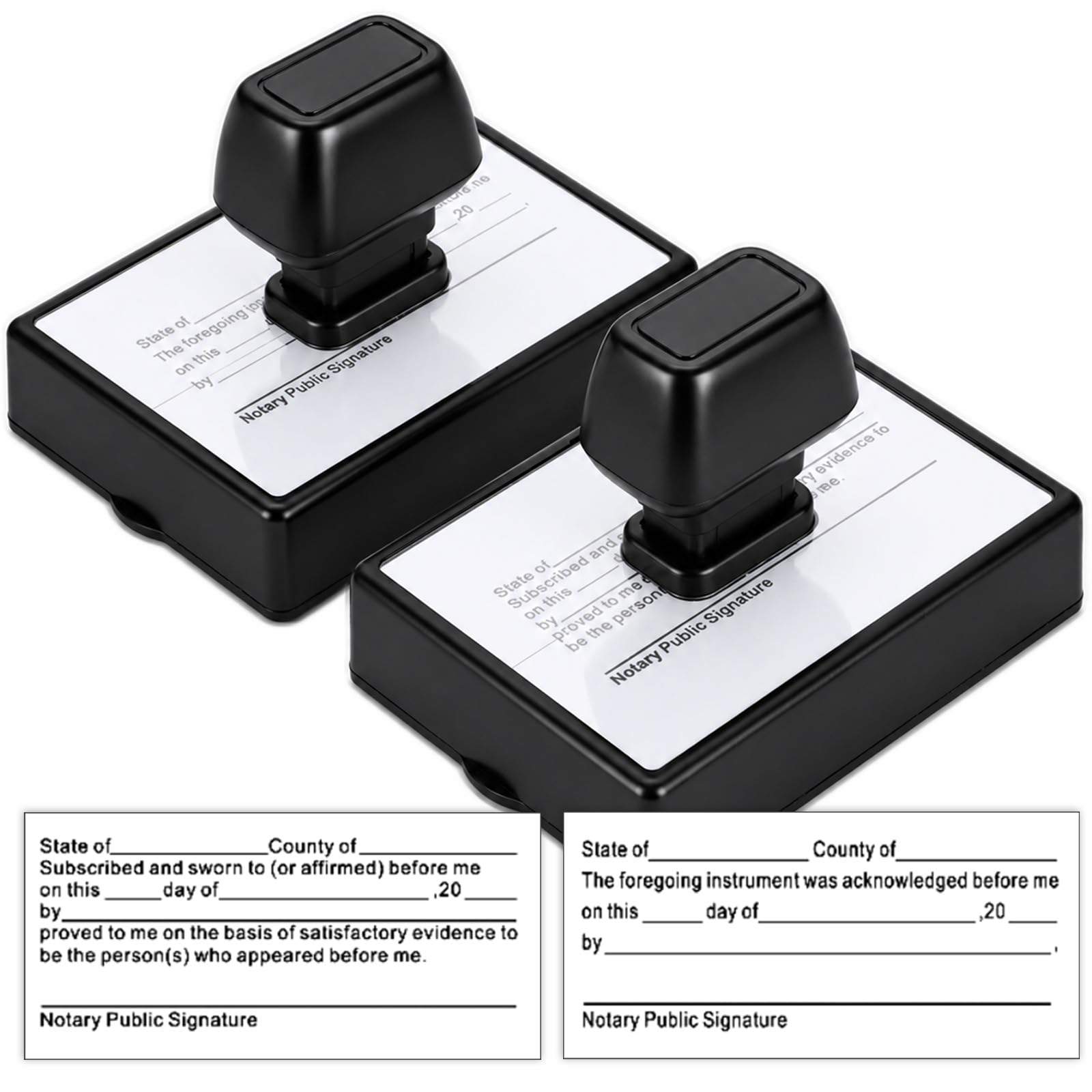 2 Pack Notary Stamp and Seal Acknowledgment Jurat Notary Supplies