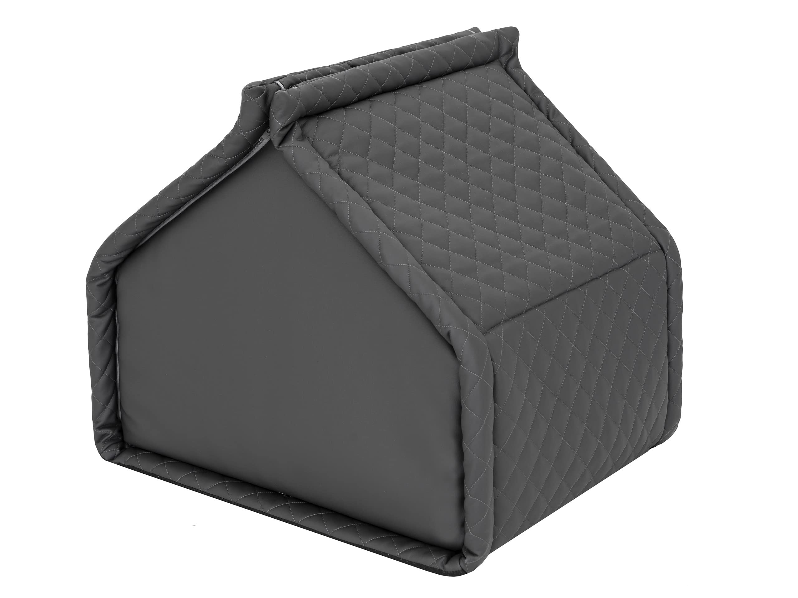 PillowPrim Domek dla zwierząt domowych, buda dla psa, buda dla psa, miejsce odpoczynku, budka dla zwierząt, domek dla psów, legowisko dla psa, rozmiar 3: 60 x 50 cm grafitowy