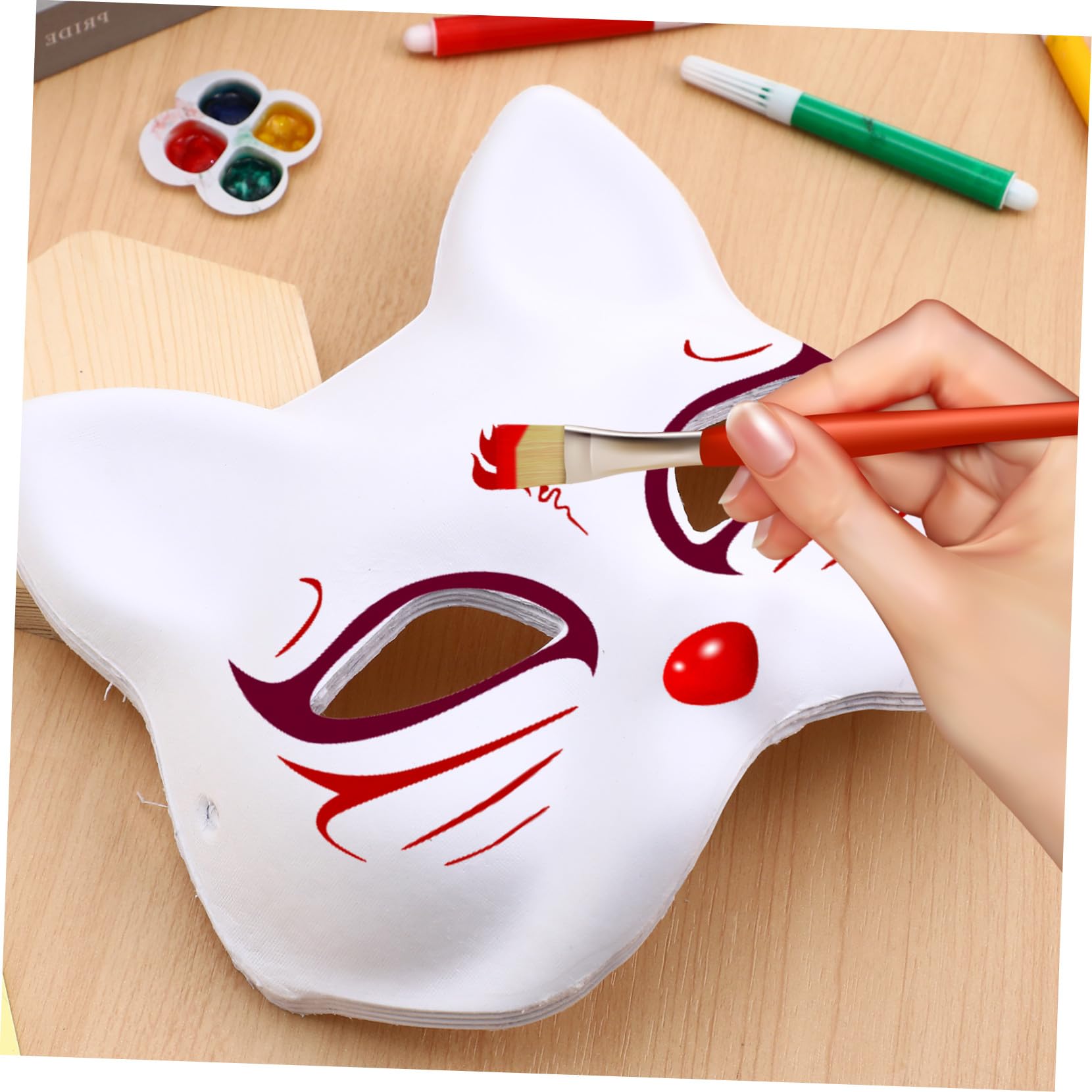 20 Pezzi Maschere Masquerade in Leggera per Maschere Te Bianche Colorare per Cosplay e per DIY e Accessorio Fotografico
