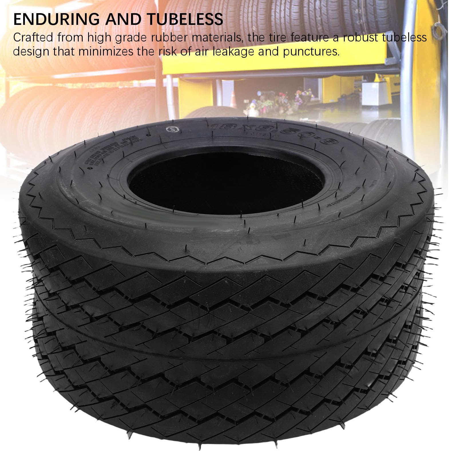 18x8.50 8 18x8.5 8 Reifen 4 Laute Schlauchlose Reifen Zum Fahren von Mähern Gartentraktor -Rasenreifen Golfwagen