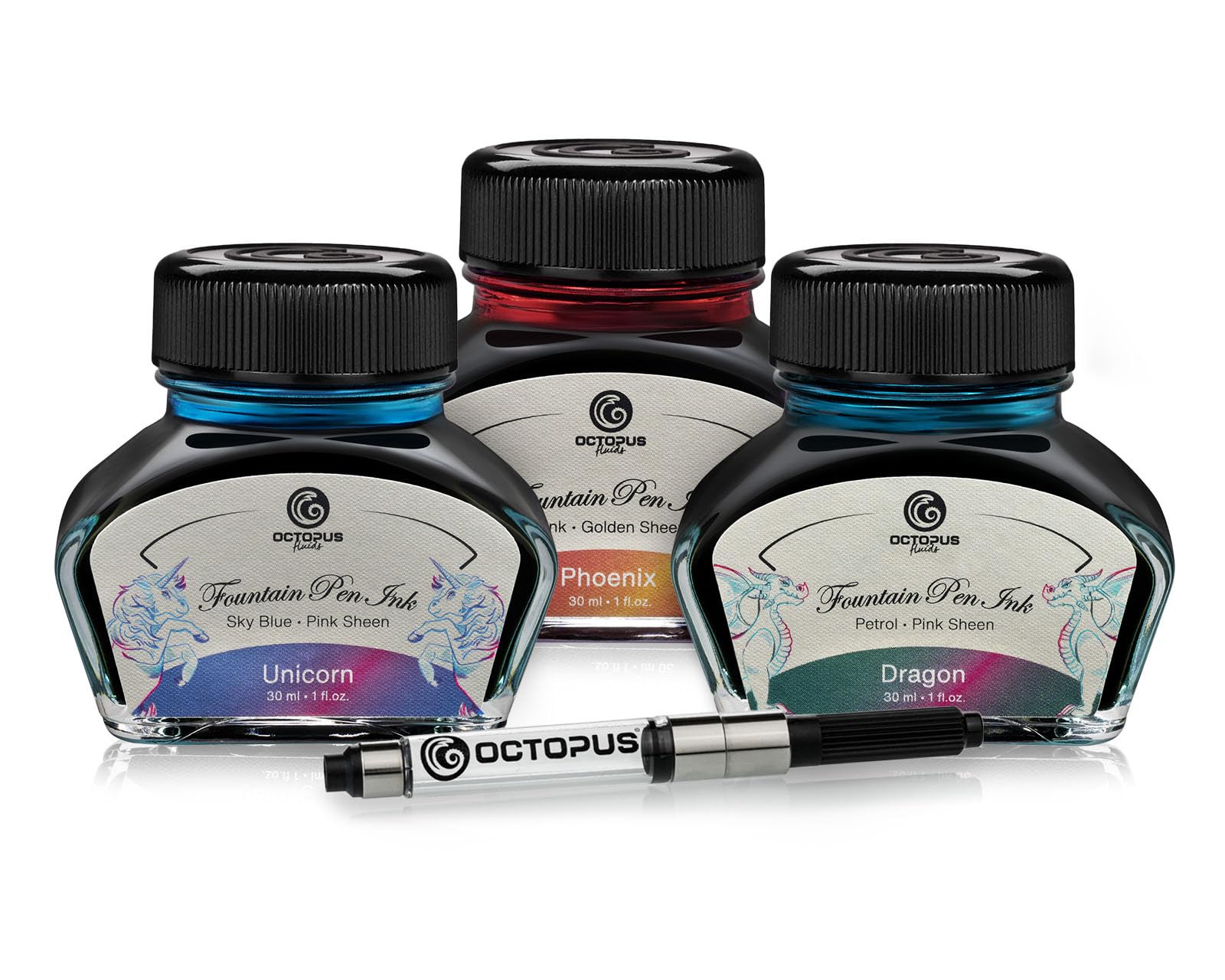 Octopus Fluids Sheen-Tinten Set LEGEND mit Konverter, 3 x 30 ml