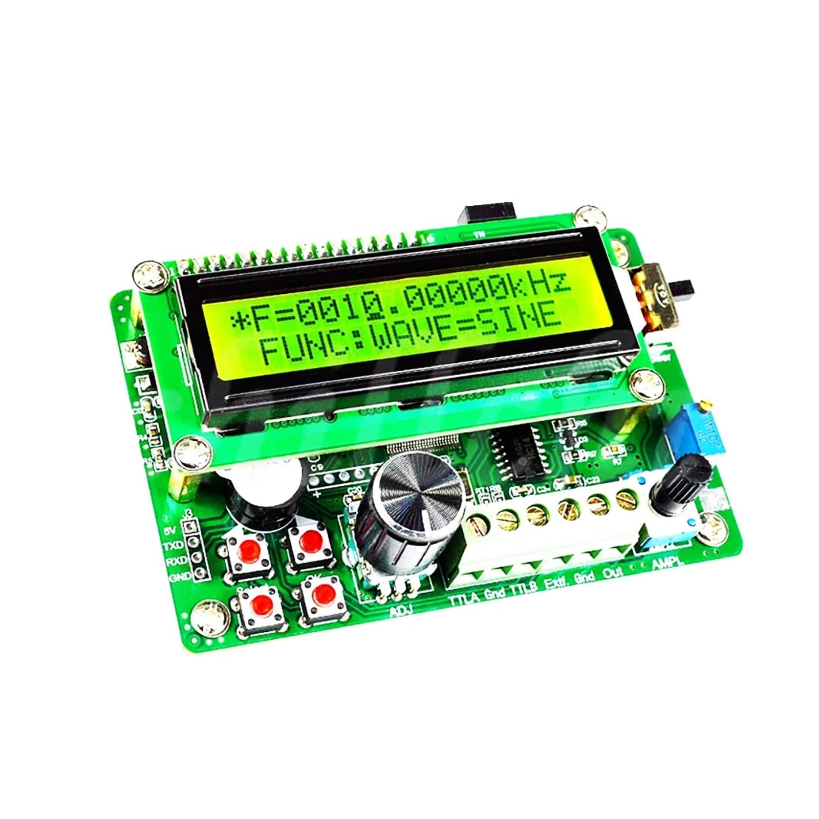Módulo generador de señales función DDS FY2000S 2M, pantalla LCD 1602, onda sinusoidal, triangular, cuadrada, salida TTL, contador frecuencia barrido