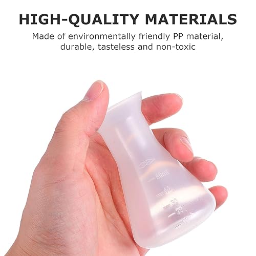 Miniatura 7 de iplusmile Erlenmeyer de plástico, 5 uds. Frasco de vidrio Erlenmeyer de ciencia de plástico, vaso de precipitados Erlenmeyer, 16.9 fl oz, frasco de