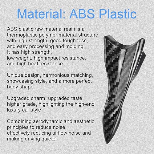 Miniatura 4 de Alerón trasero de techo de 10 piezas, alerón automático de ala de techo, antena de aleta de tiburón, difusor de alerón de alerón de alerón de aleta