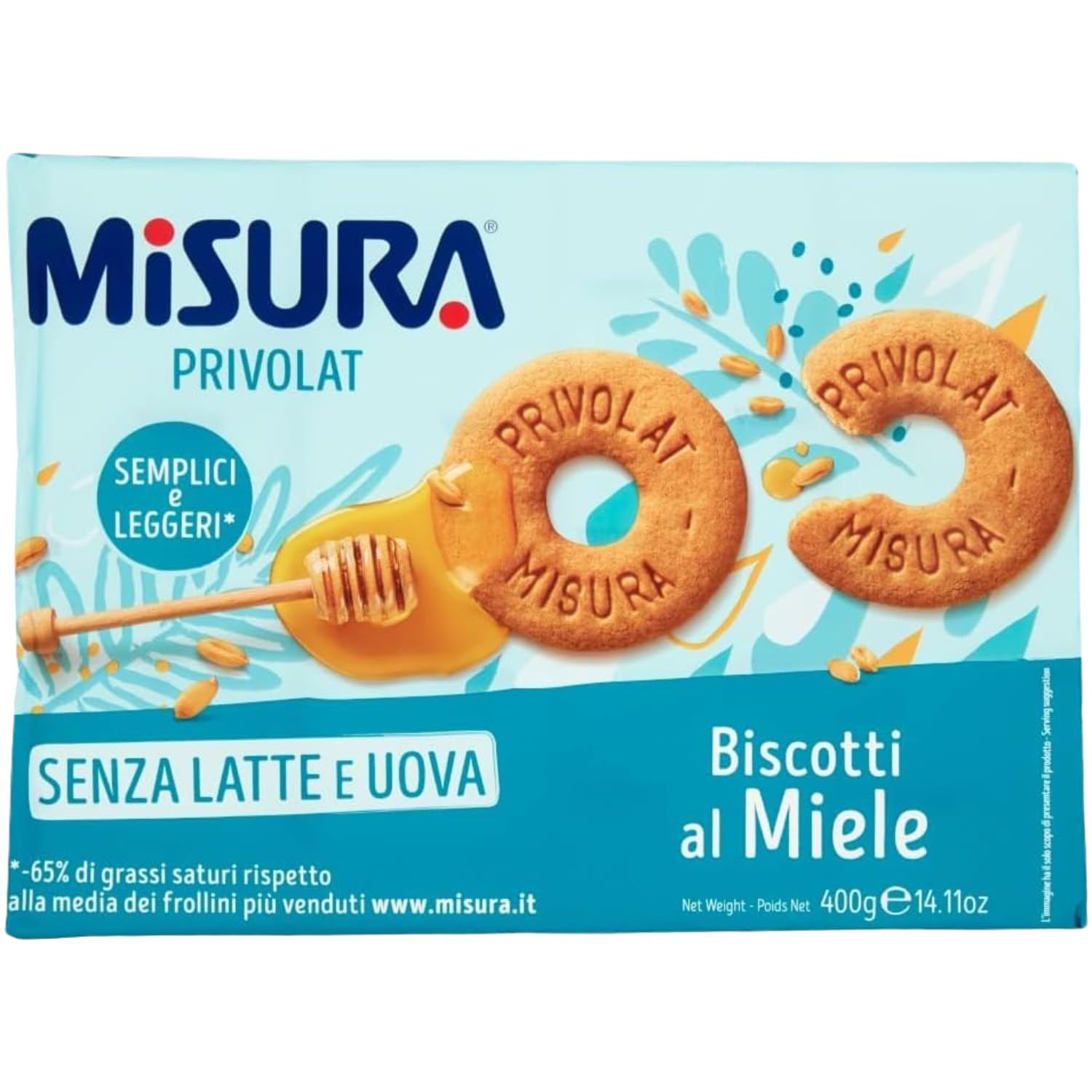 Biscotti Frollini al Miele Millefiori – Senza Latte e Uova – Ideali per Intolleranti – Colazione Sana e Leggera – Formato 400g – Variazioni 4/6/8/10 Pezzi (10)