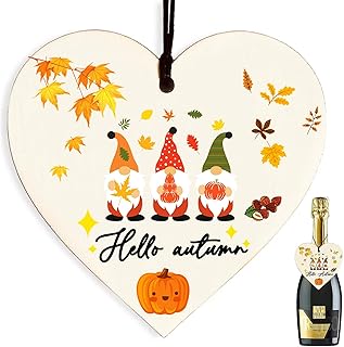 Hello Autumn Wooden Sign, Autumn Decor, Autumn Home Decor, Autumn Gifts, Autumn Decorations Home, Elves, Pumpkins, Maple Autumn Accessories Decor, Autumn Decorations For Thanksgiving And Autumn