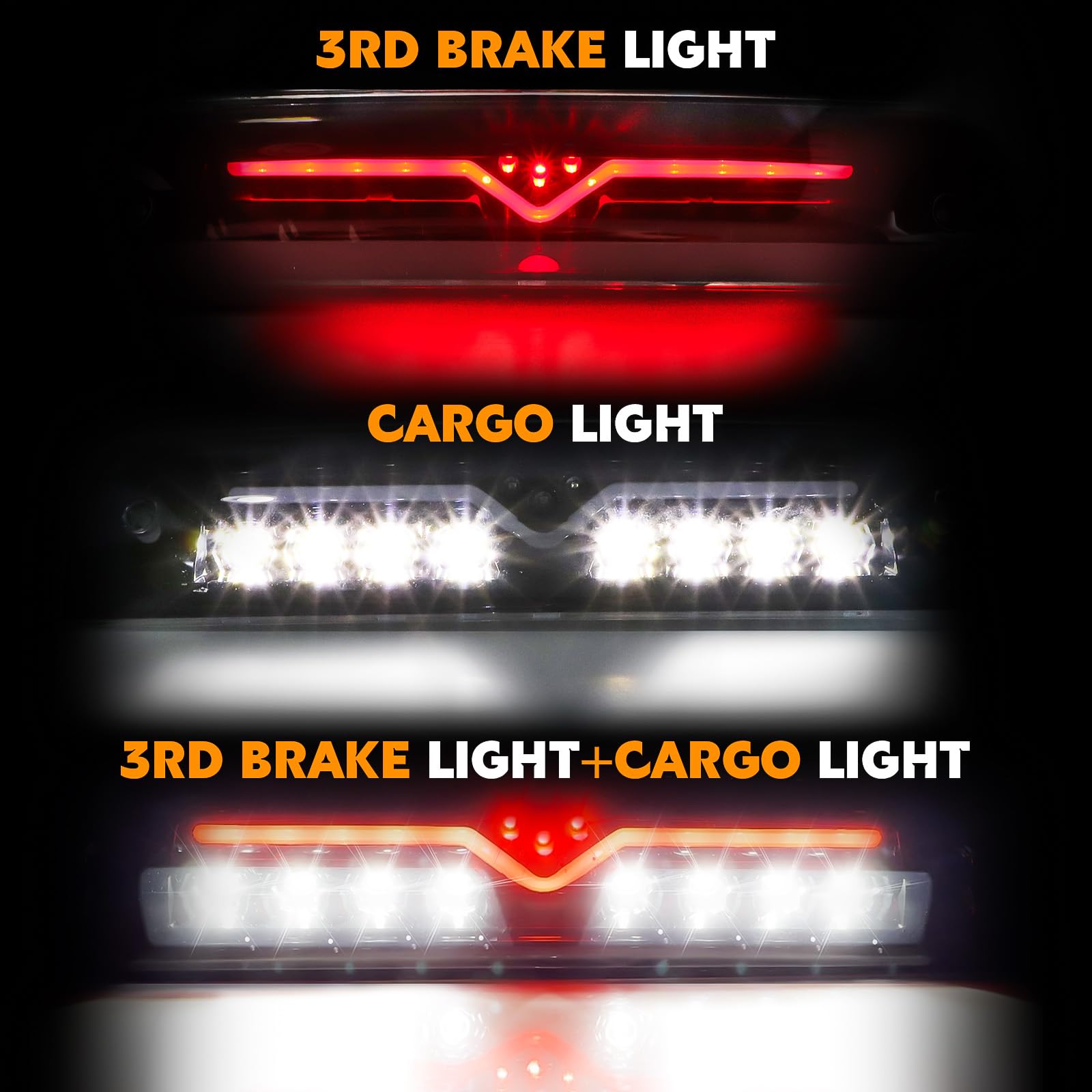 [FULL LED]FOR 09-17 RAM 1500 2500 3500 TRUCK TAIL LIGHT REAR BRAKE LAMP CHROME - Foto 2