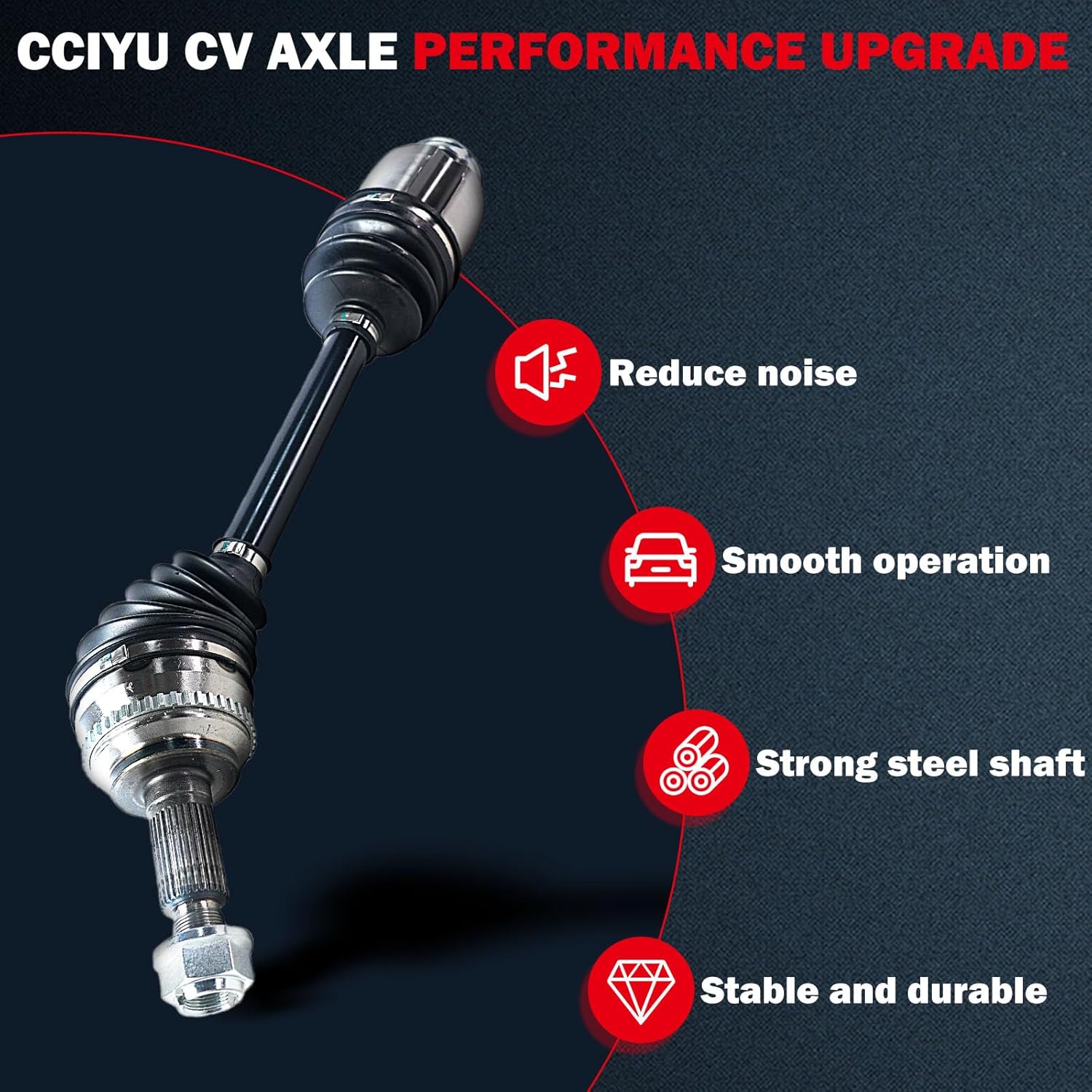 cciyu NCV47048 CV Axle Shaft Assembly Fit For Mazda CX-9 3.7L 2009-2012 Front Right Passenger Side