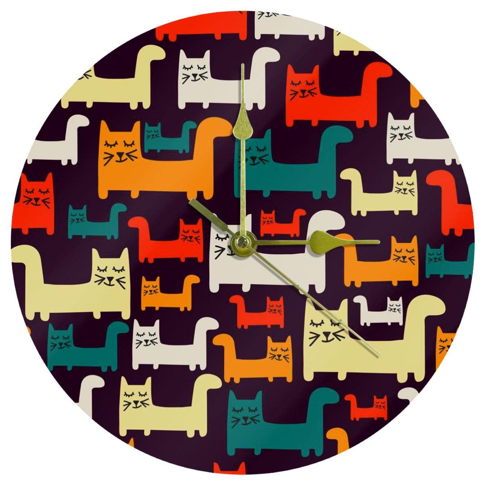 Horloge murale en acrylique de 24 cm non gradué fonctionnement a piles pour cuisine