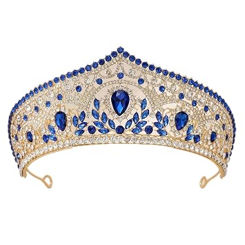 Yeuyyben Wedding Bride Wedding Dress Headwear Crown Rhinestone Tiaras Womens Classic Party Dress Accessories