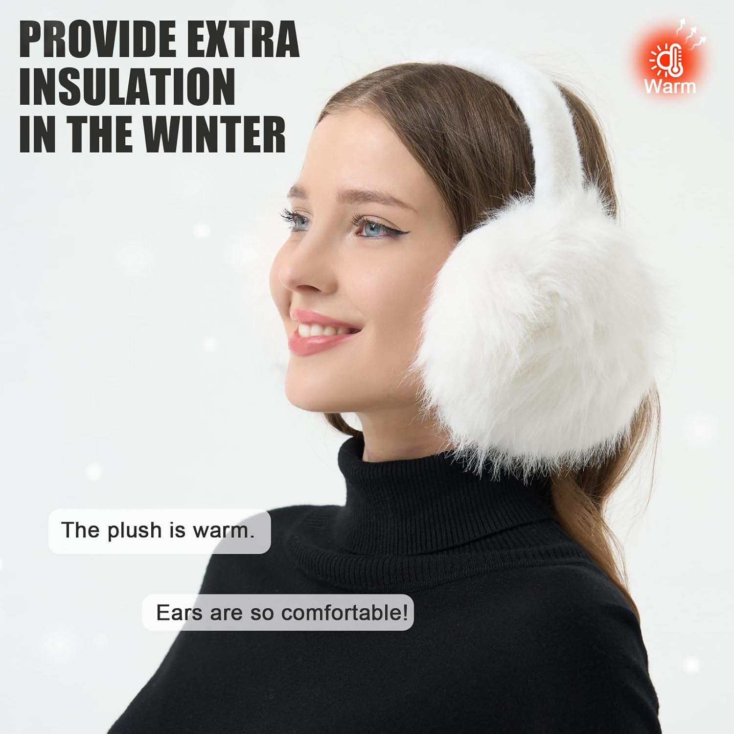 Women Winter Ear Muffs Fluffy Faux Fur Earmuffs Foldable Ear Warmer Girls Soft Ear Covers - Image 6